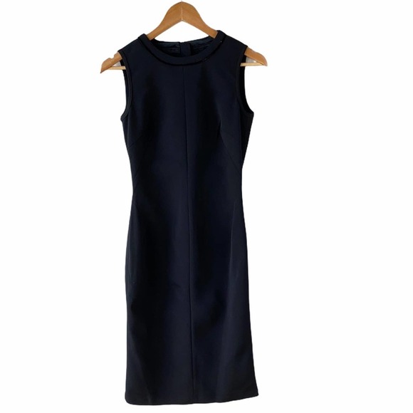 New D&G Dolce & Gabbana Black Sleeveless Velvet Trim Sheath Dress IT44/US8 - Picture 10 of 16